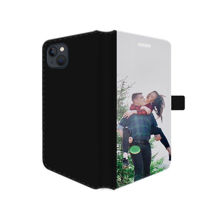 iPhone 15 Plus - Coque Portefeuille Personnalisée (Sur L'avant)