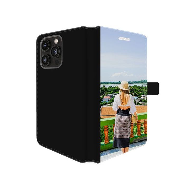 iPhone 15 Pro Max - Coque Portefeuille Personnalisée (Sur L'avant)