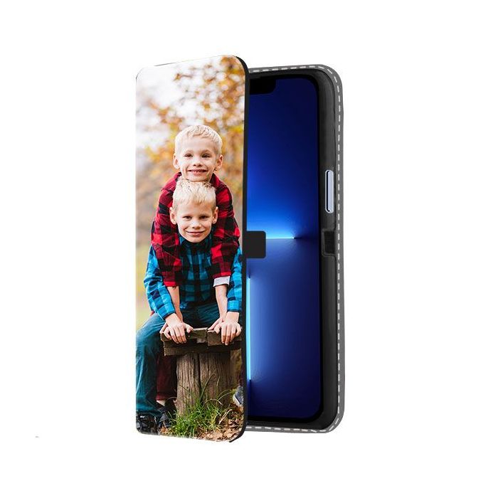 iPhone 13 Mini - Coque Portefeuille Personnalisée (Sur L'avant)