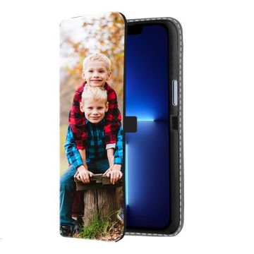 iPhone 13 Mini - Coque Portefeuille Personnalisée (Sur L'avant)
