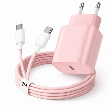 Chargeur - Chargeur Rapide USB-C 20W - Rose