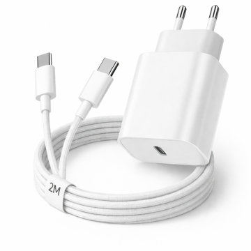 Chargeur - Chargeur Rapide USB-C 20W - Blanc