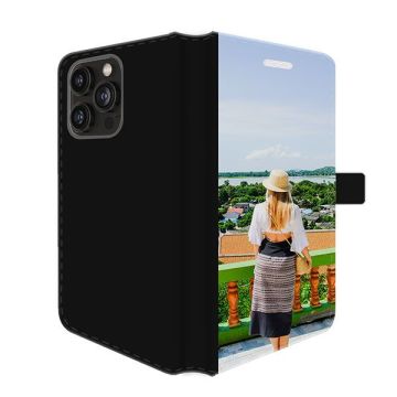 iPhone 15 Pro Max - Coque Portefeuille Personnalisée (Sur L'avant)