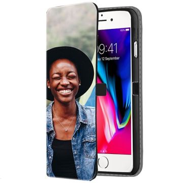 iPhone SE - Coque Portefeuille Personnalisée (Sur L'avant)