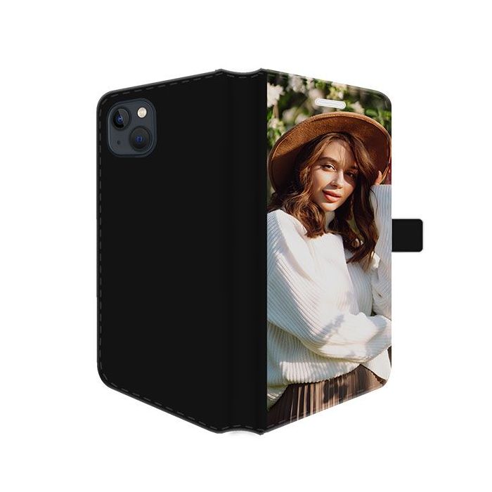 iPhone 15 - Coque Portefeuille Personnalisée (Sur L'avant)