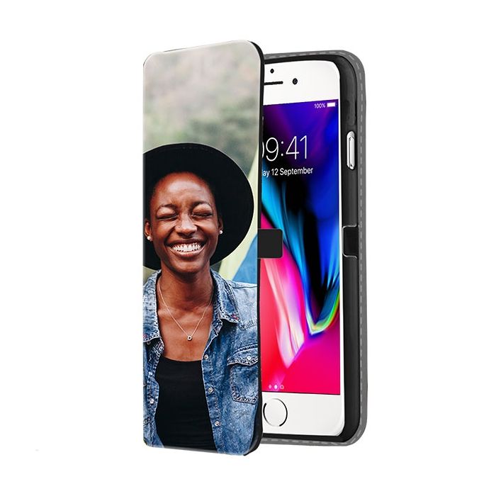iPhone SE - Coque Portefeuille Personnalisée (Sur L'avant)