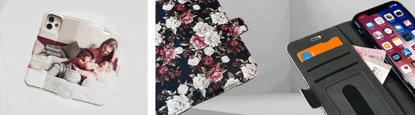 coque portefeuille personnalisée sur les 2 faces